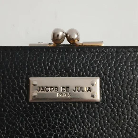 Jacob de Julia Paris black pebbled leather wallet - Picture 3 of 16